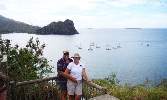 ICA John and Lyn with a rally of boats ©  SW